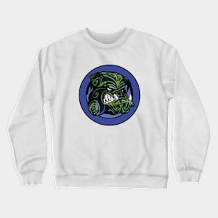 Francky the Bulldog in Maori warrior mode Crewneck Sweatshirt